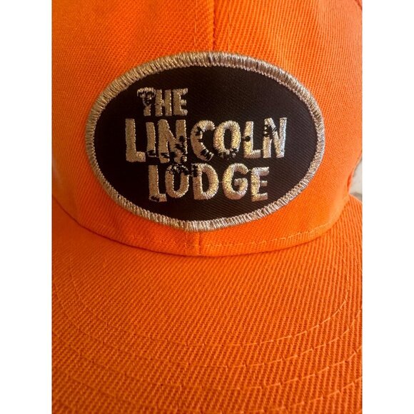 Lincoln Lodge Orange Embroidered Patch Hat Cap Adjustable Snapback - Picture 2 of 9